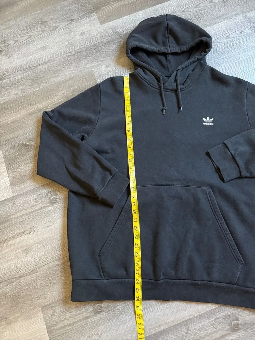 Adidas Essentials Black Trefoil Pullover Hoodie 2XL Athleisure Gym Workout